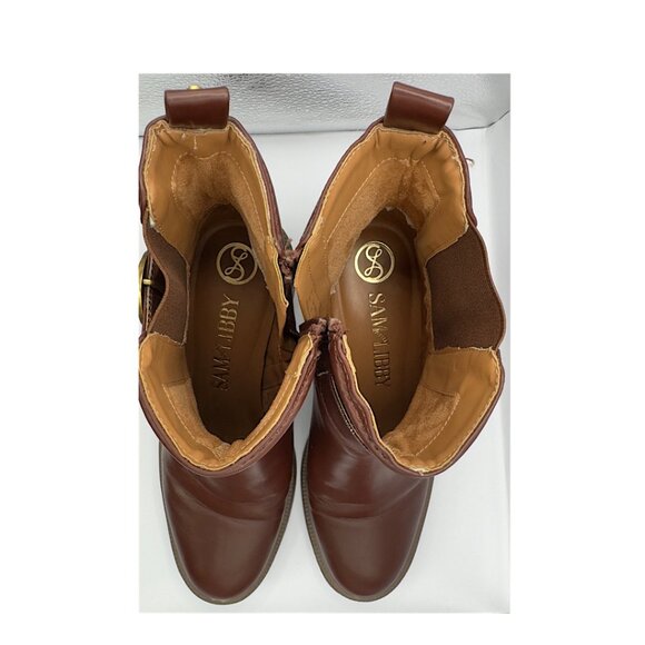 Sam & Libby Natalia Ankle Boots – Chestnut Brown Vegan Leather - Size 10M - Picture 14 of 14
